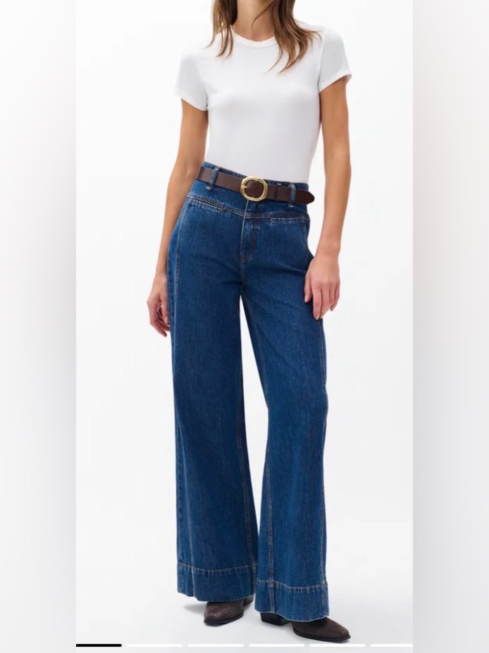 rag & bone Kennmore Selah HR Tailored Wide Leg Jeans